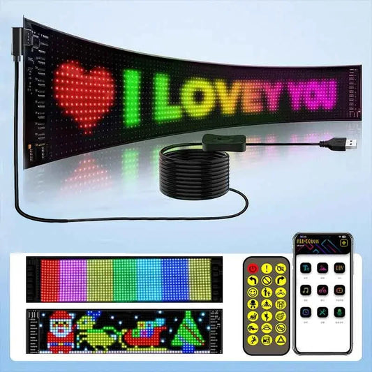 TidyRide LED Matrix Pixel Panel, Scrolling Bright Advertising LED Sign